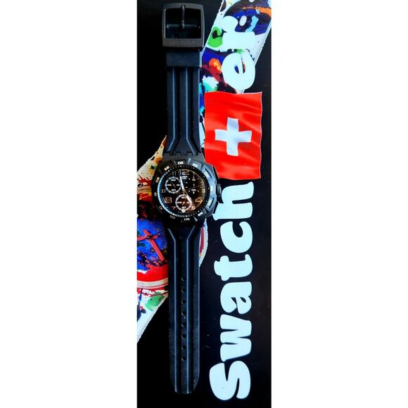 Swatch watch MISTER CHRONO SUIB400 2008 Chrono New old stock - Picture 2 of 9